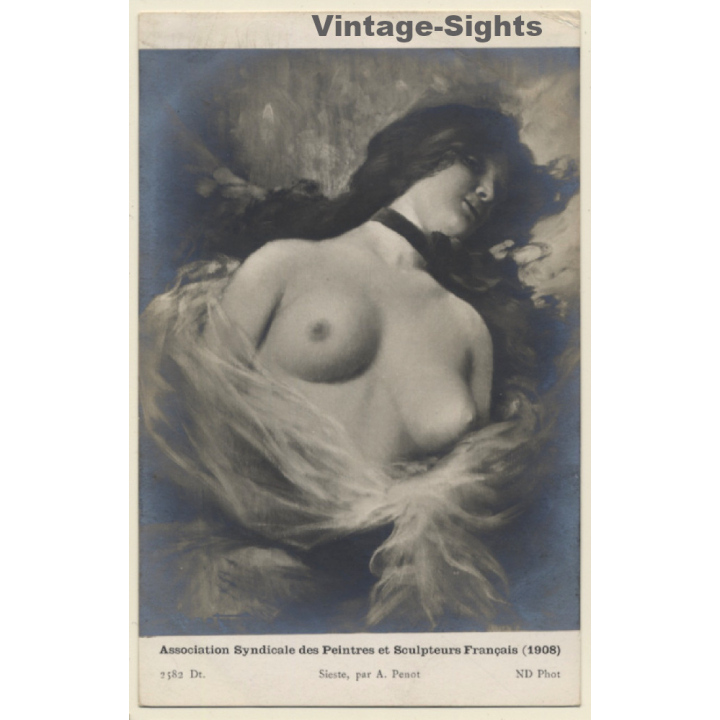 A. Penot: Sieste / Ass.Syndicale Peintres Et Sculpteurs 1908 - Nude (Vintage RPPC)