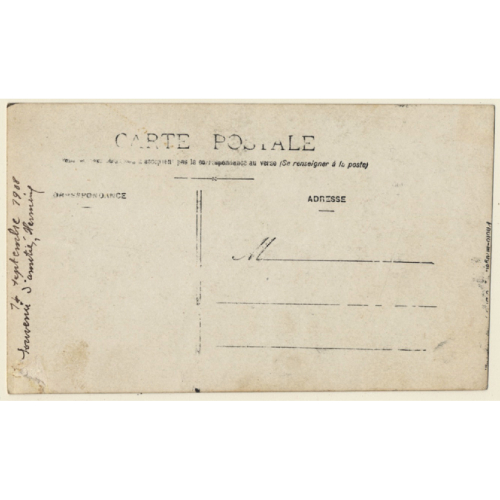 Victorian Upper Society Lady In White Costume / Parasol (Vintage RPPC 1908)