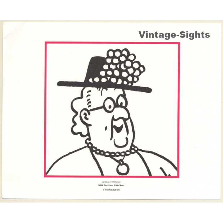 Tintin: L'Étoile Mystérieuse - Une Dame Au Chapeau (Lithography Hergé Moulinsart 2011)