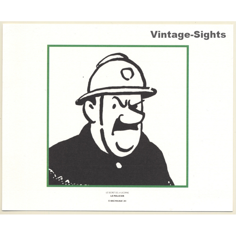 Tintin: Le Secret De La Licorne - Le Policier (Lithography Hergé Moulinsart 2011)