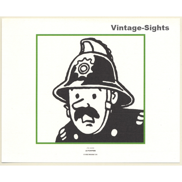 Tintin: L'Ile Noire - Le Pombier (Lithography Hergé Moulinsart 2011)