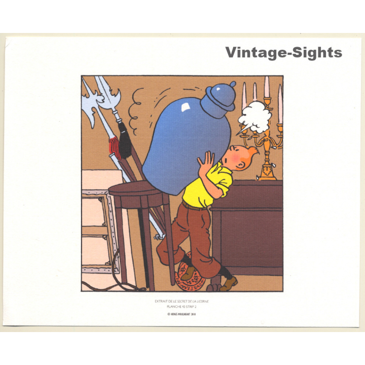 Tintin: Extrait De Le Secret De La Licorne *3 (Lithography Hergé Moulinsart 2010)