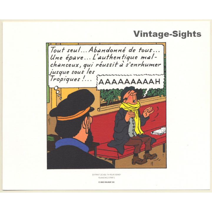 Tintin: Extrait De Vol 714 Pour Sydney *2 (Lithography Hergé Moulinsart 2011)