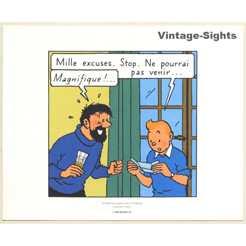 Tintin: Extrait De Les Bijoux De La Castafiore *1 (Lithography Hergé Moulinsart 2011)