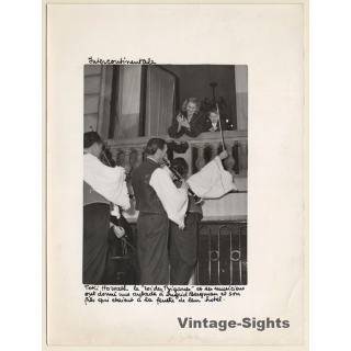 Hotel Raphael / Paris: Toki Horvath Plays For Ingrid Bergman (Vintage Press Photo 1956)