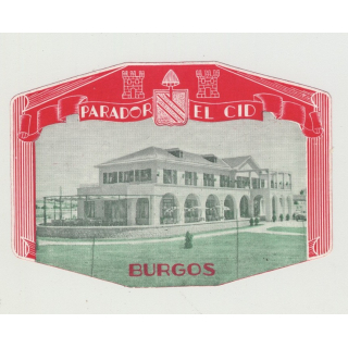 Parador El Cid - Burgos / Spain (Vintage Luggage Label)
