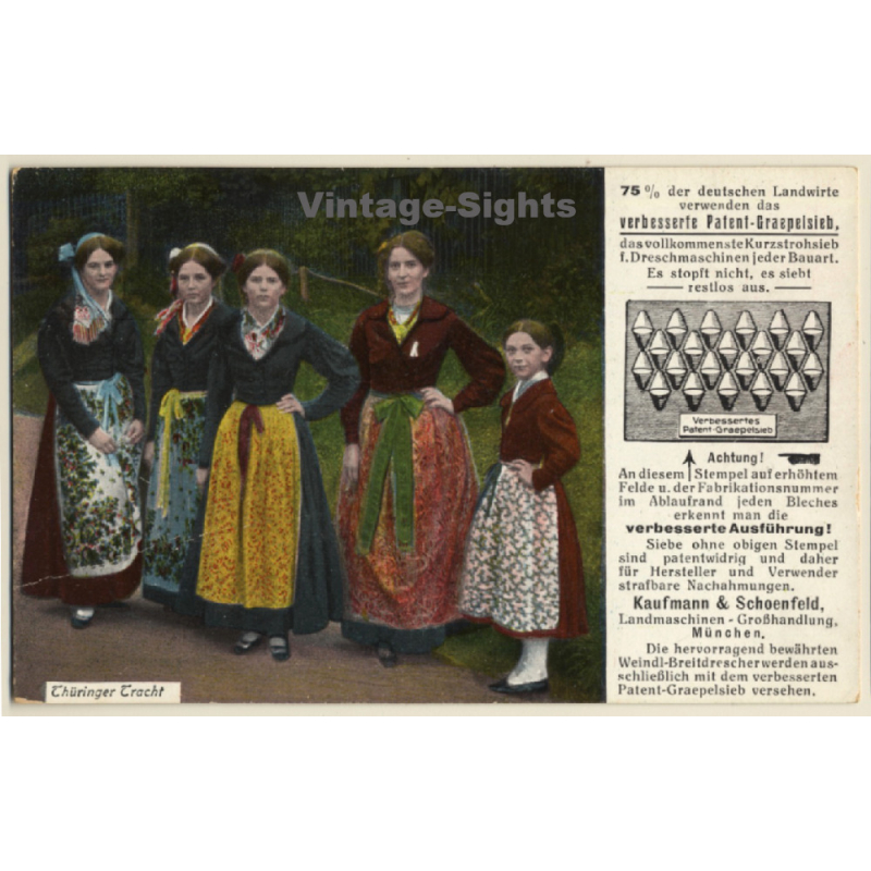 Thüringer Tracht - Graepelsieb / Traditional Costume (Vintage PC ~1920s/1930s)