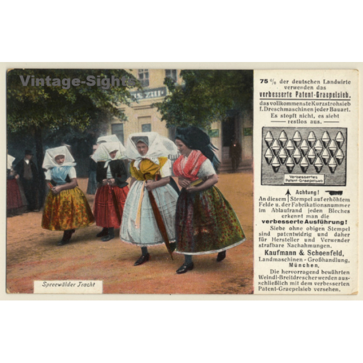 Spreewälder Tracht - Graepelsieb / Traditional Costume (Vintage PC ~1920s/1930s)