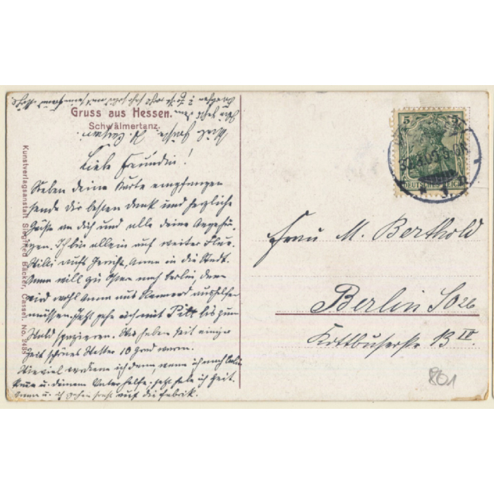 Gruss Aus Hessen - Schwälmertanz *1 / Traditional Costume (Vintage PC 1909)