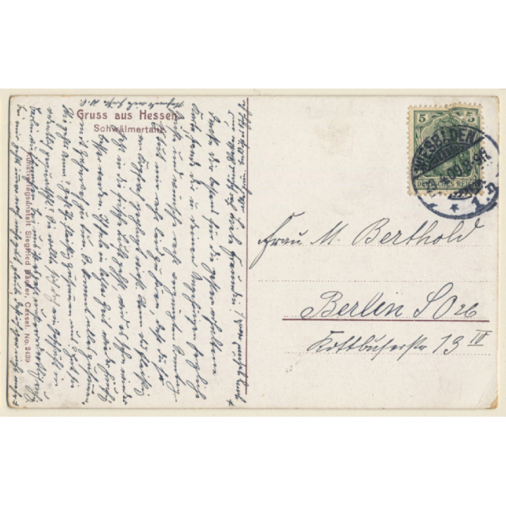 Gruss Aus Hessen - Schwälmertanz *2 / Traditional Costume (Vintage PC 1909)