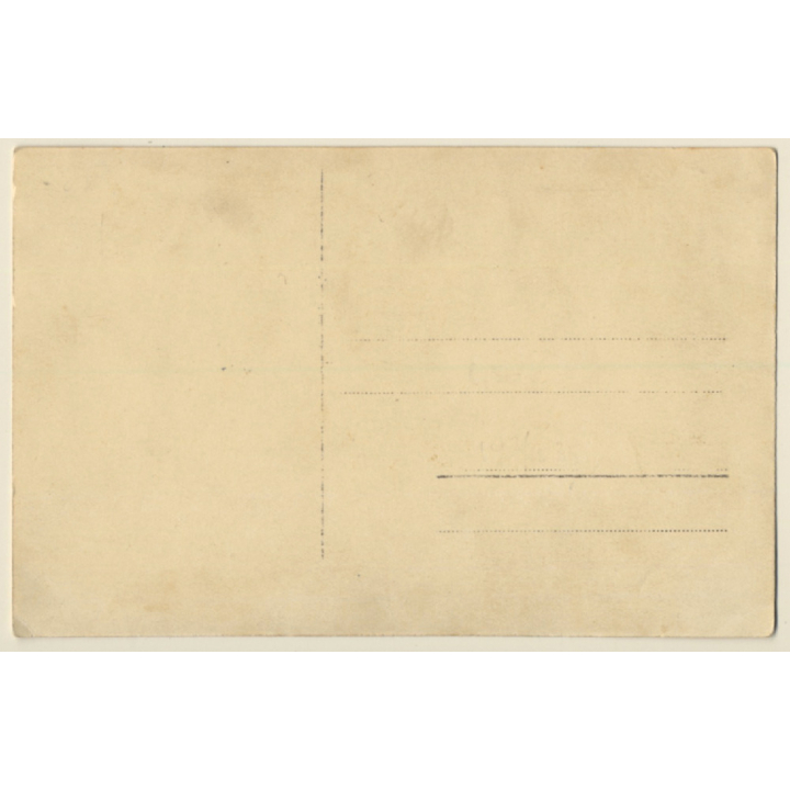 Little Boy & Teddy Bear On Tricycle (Vintage RPPC 1910s/1920s)