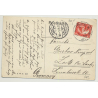 Port Said / Egypt: Harbour Entrance / Lesseps Statue (Vintage PC B/W)