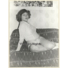 Pretty Semi Nude Female On Couch / Wallpaper (Vintage Photo GDR ~1980s)