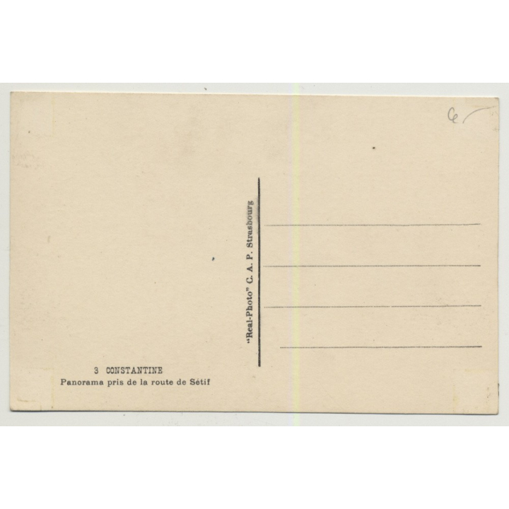 Algier / Constantine: Panorama Pris de la Route de Setif (Vintage Photo PC B/W C.A.P.)
