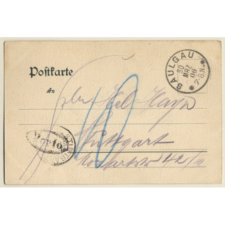 Freiburg Im Breisgau / Germany: Schwabentorbrücke (Vintage PC 1906)