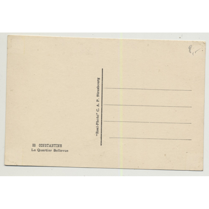 Algier / Constantine: Le Quartier Bellevue (Vintage Photo PC B/W C.A.P.)