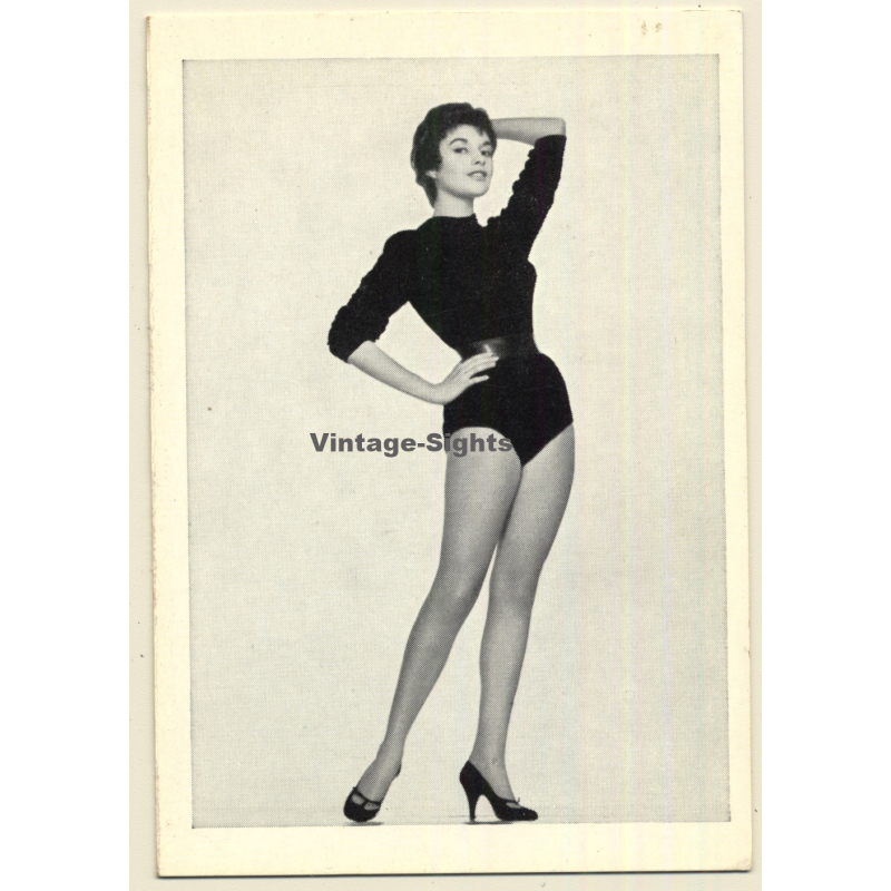 Pin-up Girl *4 / Black Body - Wasp Waists (Vintage Trading Card ~1950s)