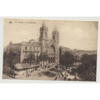 Tunis / Tunisia: La Cathédrale (Vintage PC B/W)