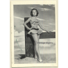 Pin-up Girl *14 / Short Beach Costume (Vintage Trading Card ~1950s)