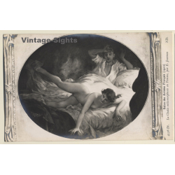 E.Joannon: La Chatte Métarmorphosée En Femme - Salon Des Artistes Francais 1910 / Nude (Vintage RPPC)