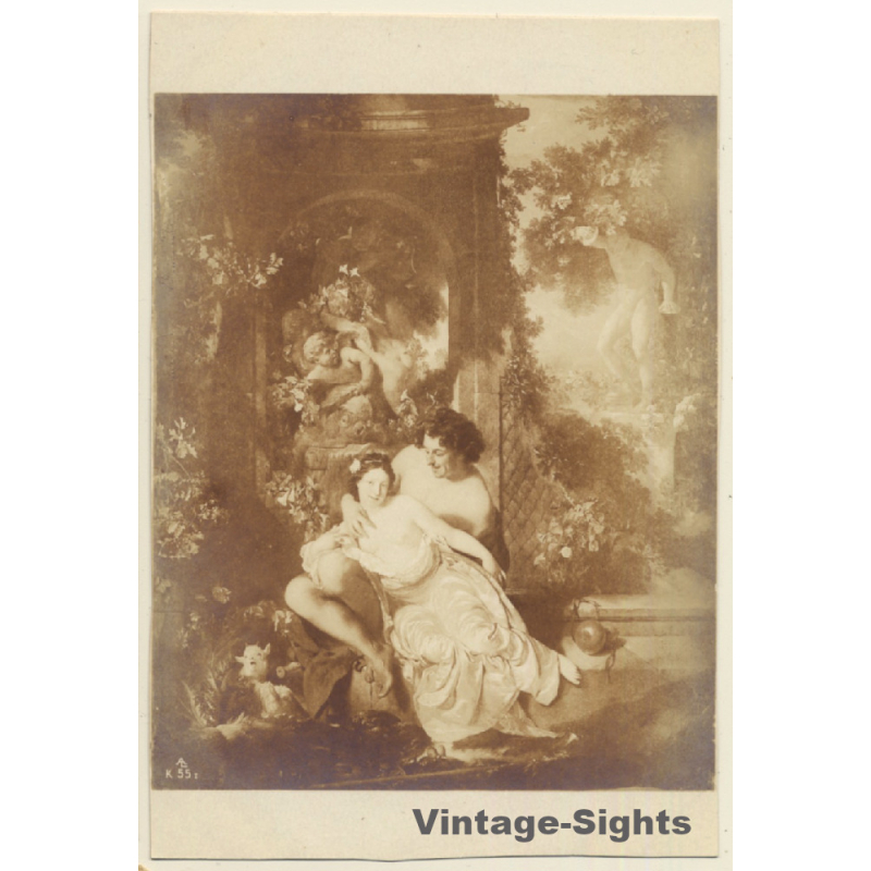 AL Aristophot K 55 I: Erotic Painting / Nude Art (Vintage RPPC 1900s)