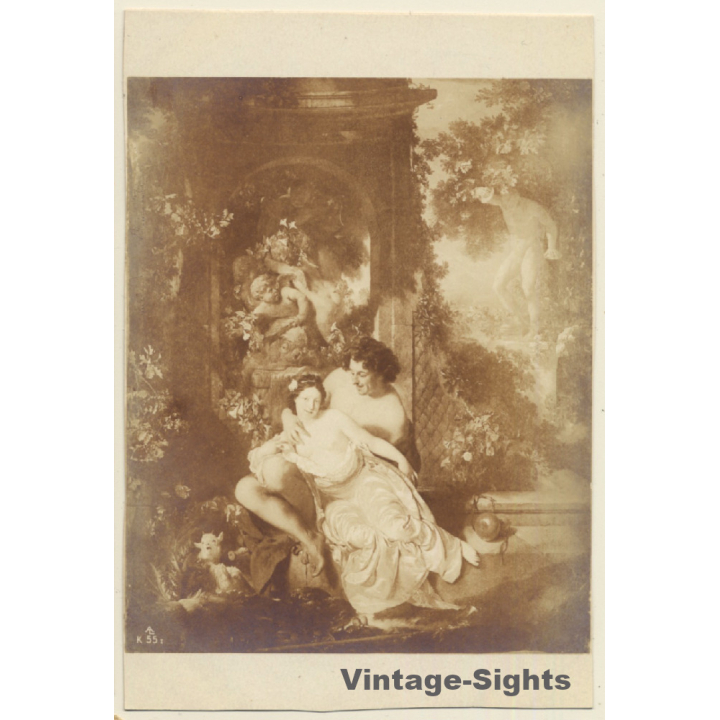 AL Aristophot K 55 I: Erotic Painting / Nude Art (Vintage RPPC 1900s)