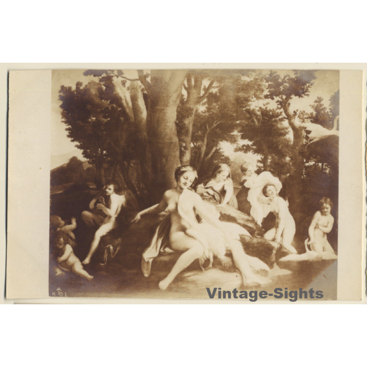 AL Aristophot K 10 I: Erotic Painting / Nude Art (Vintage RPPC 1900s)