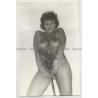 Chubby Busty Nude Plays W. Feather Duster (Vintage Photo B/W DDR 1970s/1980s)