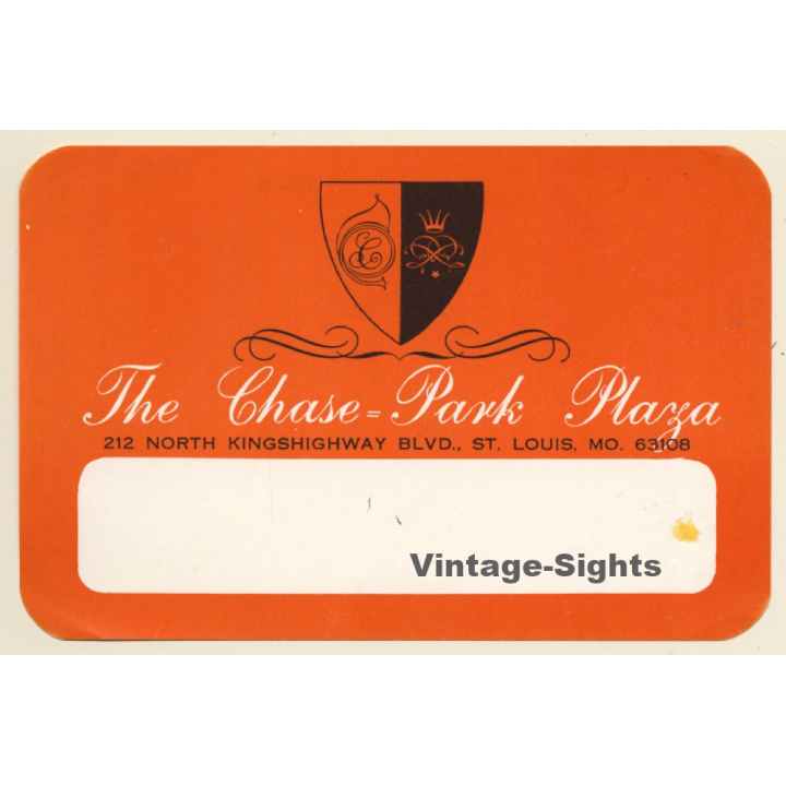 Saint Louis / USA: The Chase Park Plaza Hotel (Vintage Luggage Label)