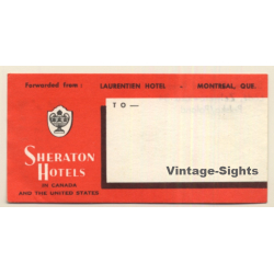 Montreal / Canada: Laurentien Hotel / Sheraton Hotels (Vintage Luggage Label)