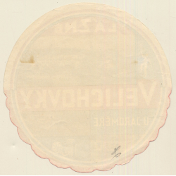 Lazne / Czechia: Velichovky U Jaromere (Vintage Luggage Label)