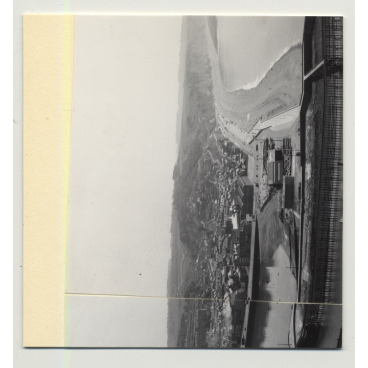 76790 Étretat: Rock Formations - Beach View (Vintage Photo B/W 1963)