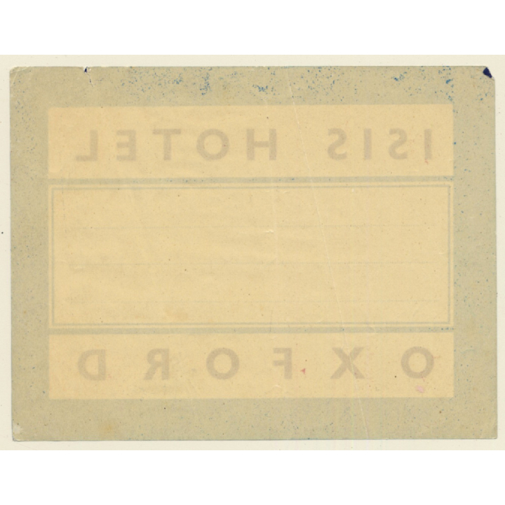 Oxford / UK: Isis Hotel (Vintage Luggage Label)