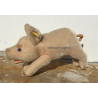 Vintage Steiff Jolanthe Pig Running BUTTON & TAG 1317,08..1960s Blue Glass Eyes