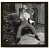 Erotic Model Candy Vaughan Undresses*5 / Topless (Vintage Contact Sheet Photo 1972)