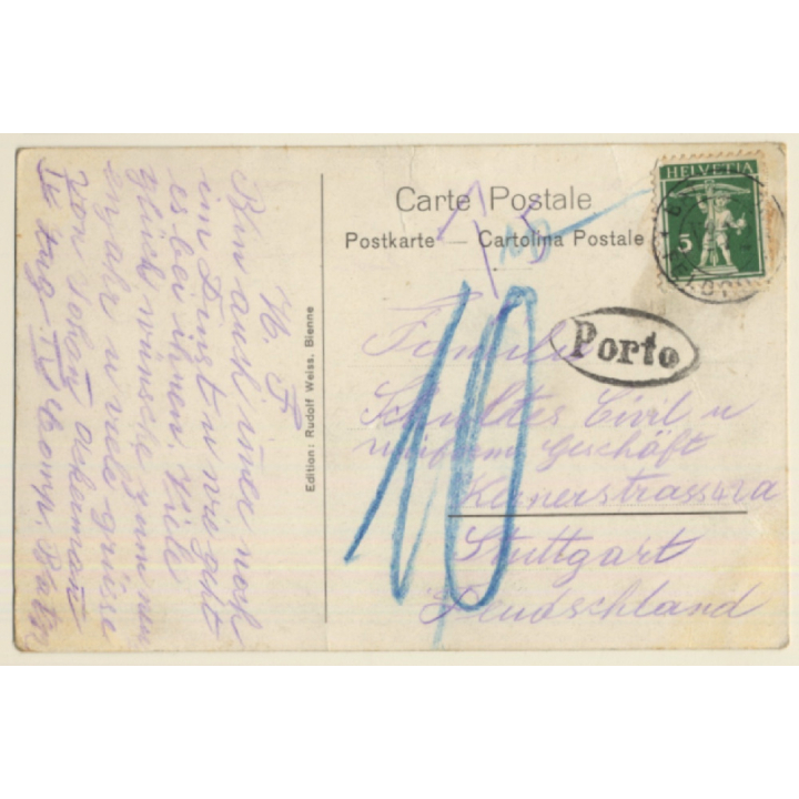 Rotes Kreuz: Helvetia Bewahrt Ihre Neutralität (Vintage PC ~1910s)