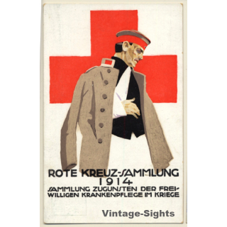 Ludwig Hohlwein: Rote Kreuz Sammlung 1914 (Vintage Postal Stationery)