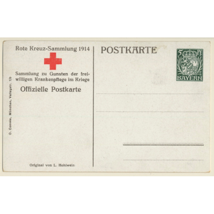 Ludwig Hohlwein: Rote Kreuz Sammlung 1914 (Vintage Postal Stationery)