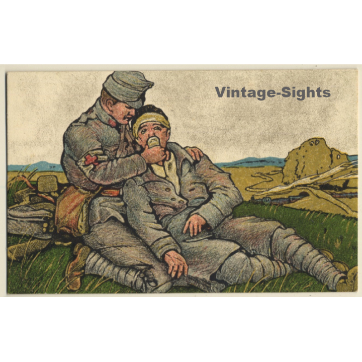 Rotes Kreuz: Balkanzug Für Kriegsheimstätten - Eisenbahner Postkarte (Vintage PC 1910s/1920s)