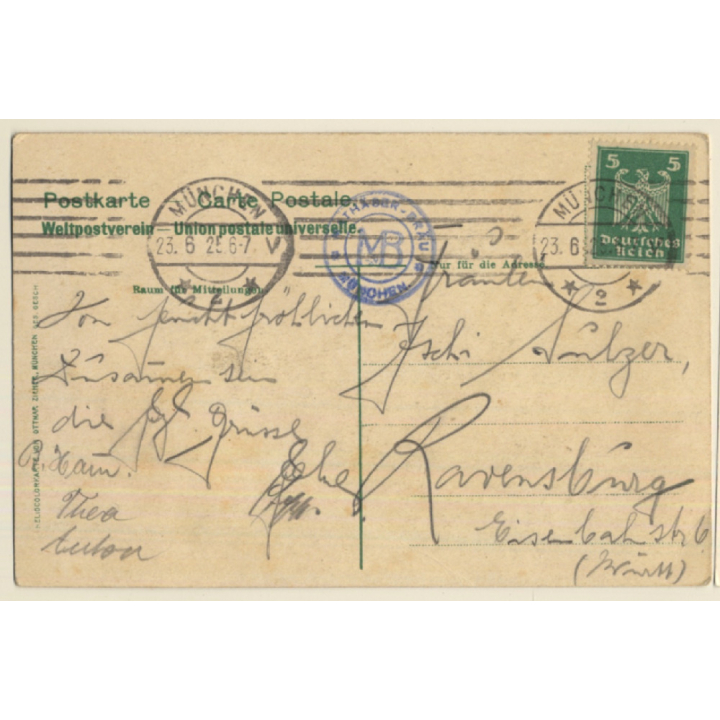 München: Kinder In Mönchskutten Stossen Mit Bierkrügen An (Vintage PC 1925)