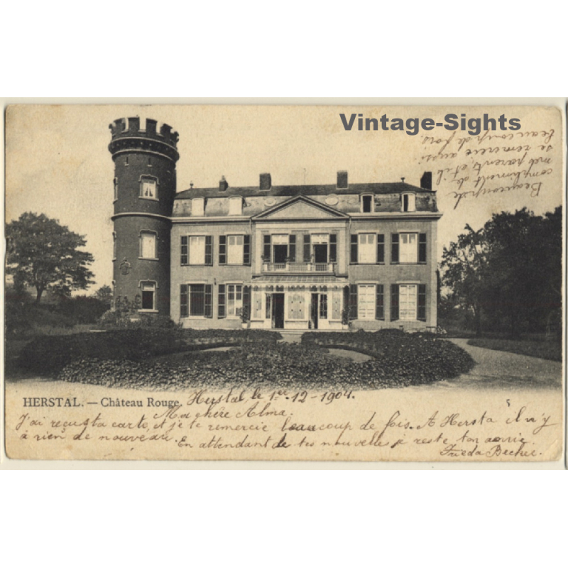 Herstal - Liège / Belgium: Château Rouge (Vintage PC 1904)