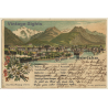Schwitzerland: Gruss Aus Interlaken (Vintage PC Litho 1905)