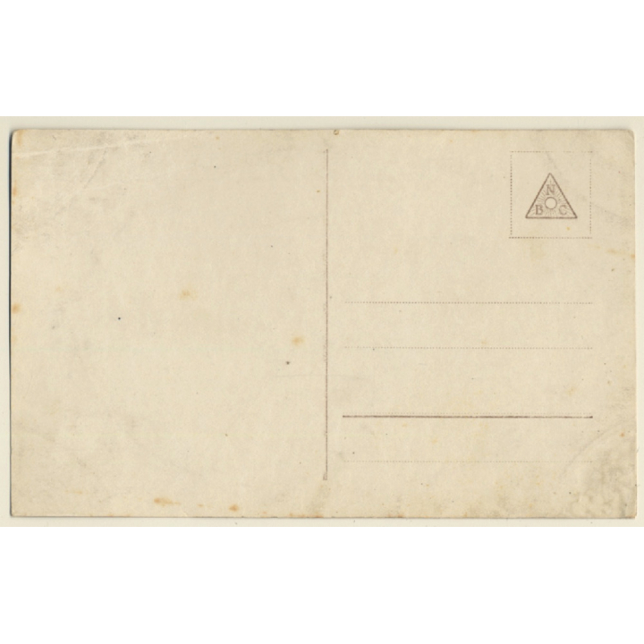 NPG: Classic French Nude With Silk Cloth *1 (Vintage RPPC ~1910s/1920s)