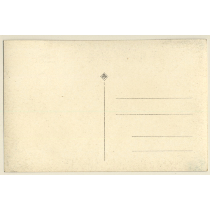 Portrait Of Pretty Brunette Nude With Flower In Hair (Vintage RPPC ~1920s/1930s)