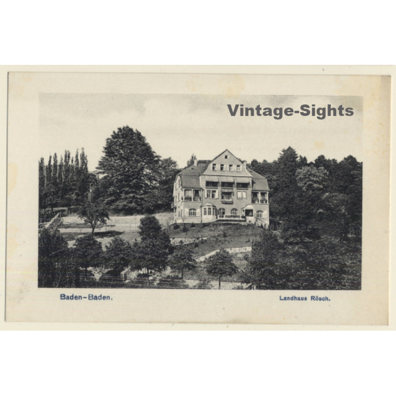 Baden-Baden / Germany: Landhaus Rösch (Vintage PC ~1910s/1920s)