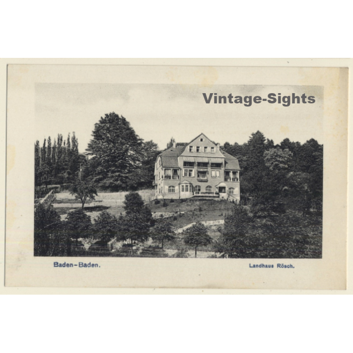 Baden-Baden / Germany: Landhaus Rösch (Vintage PC ~1910s/1920s)