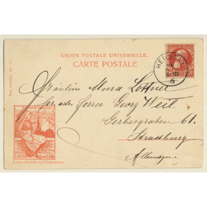 Exposition Universelle De Liége 1905: Water Chute / Ride (Vintage PC)