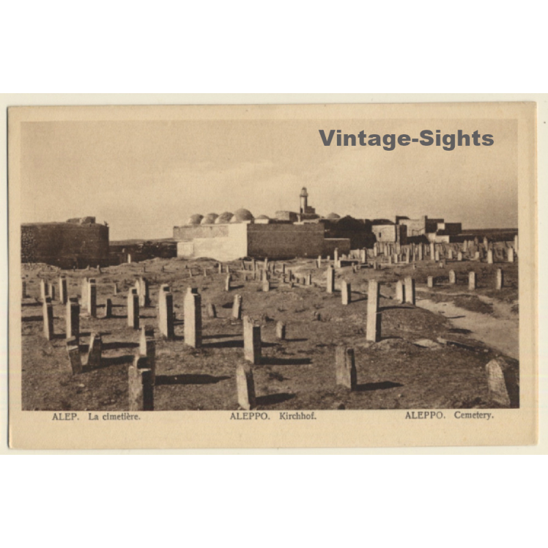 Aleppo / Syria: Cemetery / Kirchhof (Vintage PC)