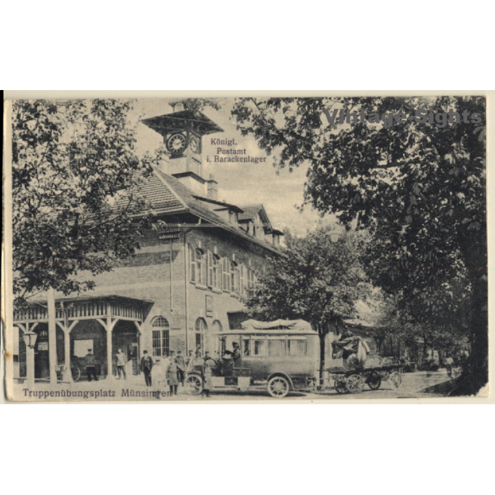 Münsingen: Königl. Postamt Im Barackenlager / Truppenübungsplatz (Vintage PC 1917)