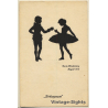 Berta Hindenlang: Zirkuspause / Scherenschnitt (Vintage PC 1920)